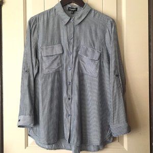 NWT Express stripe button down shirt
